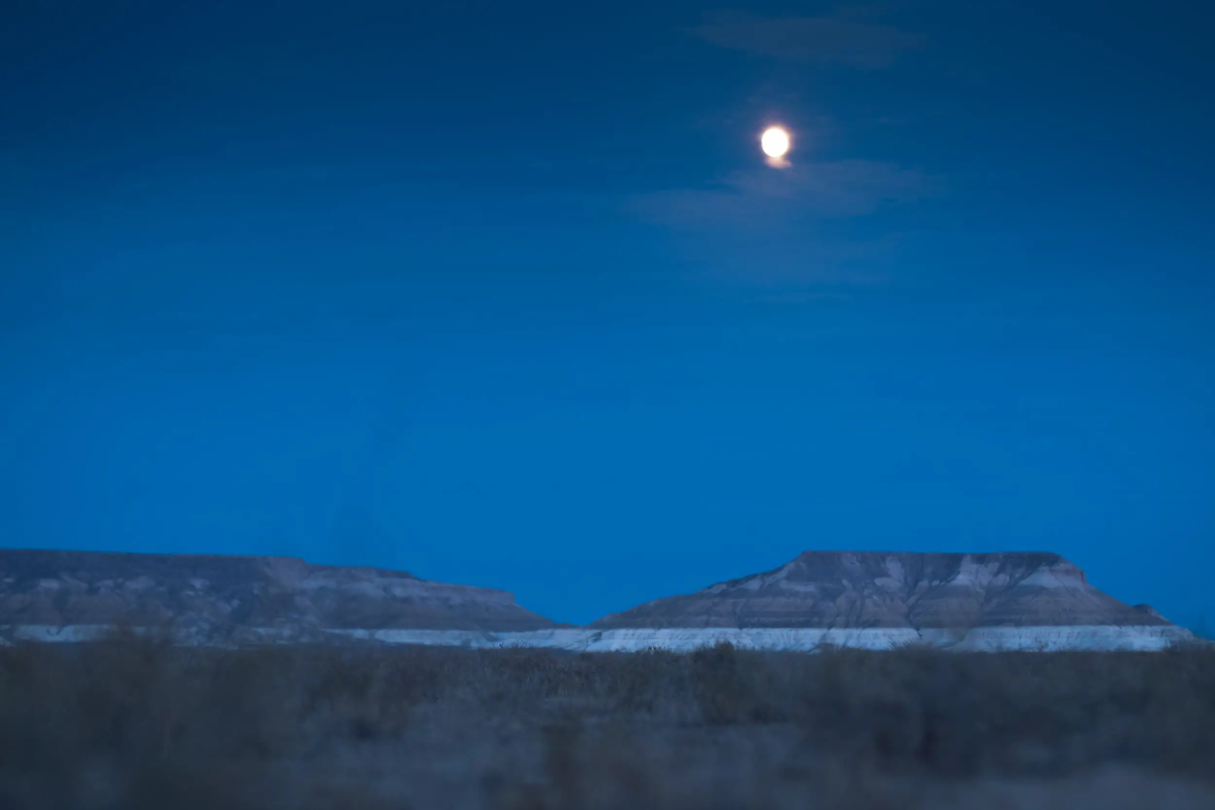 clear night sky in Kazakhstan desert
