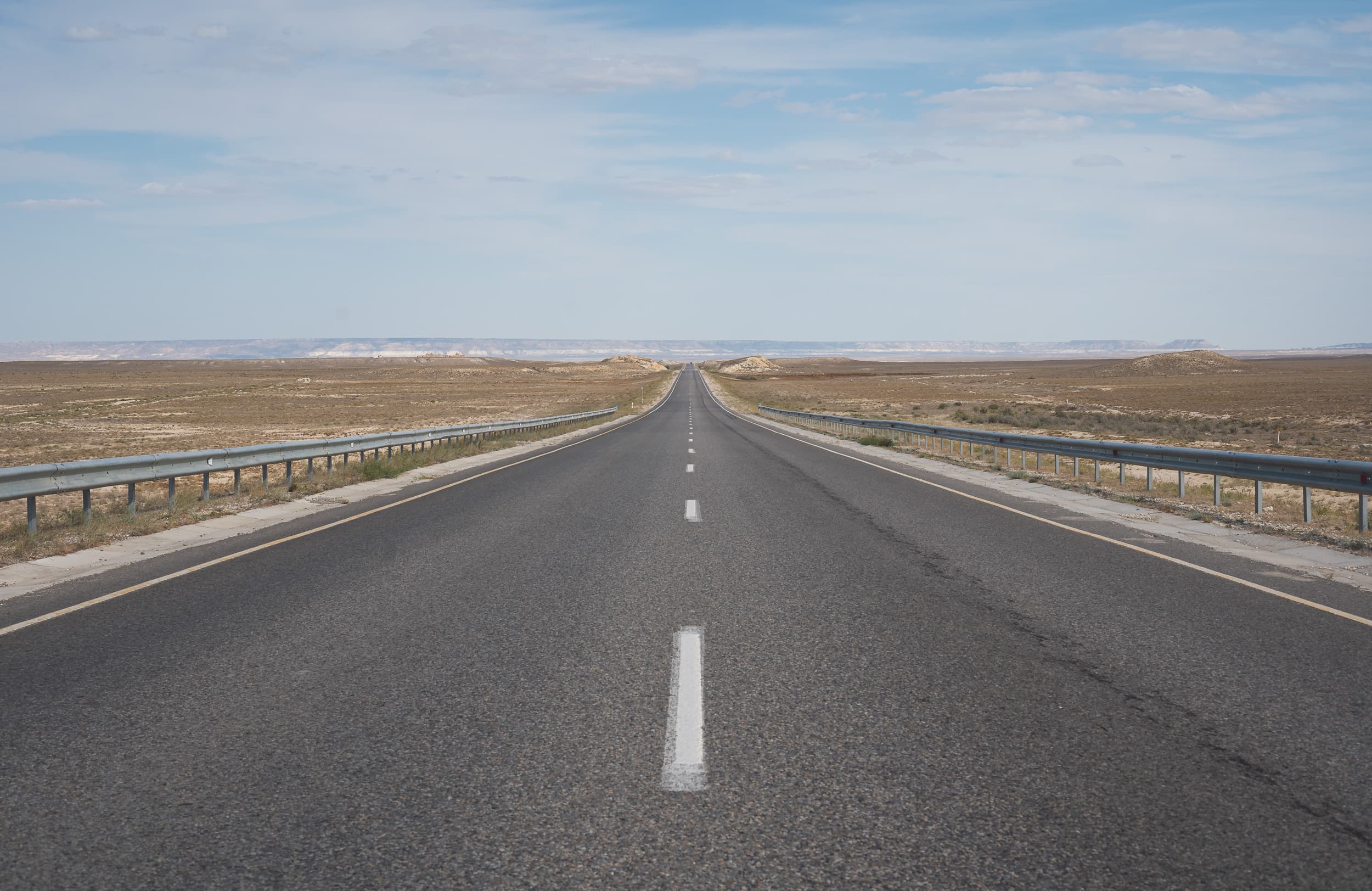 long and lonely desert road