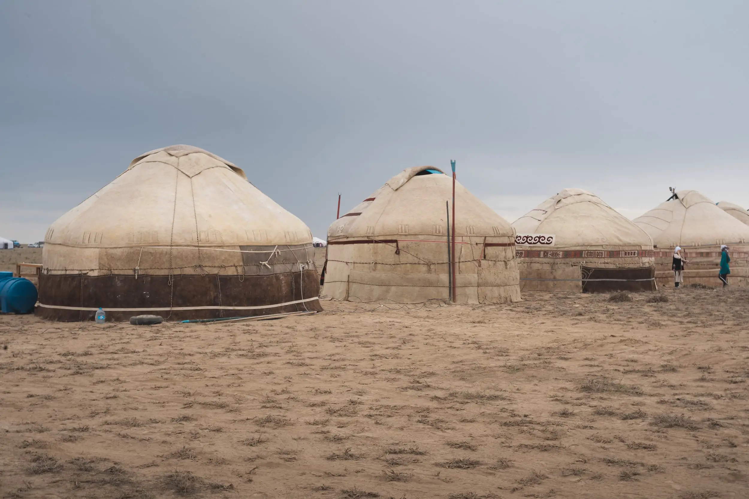 traditional Kazakh yurts