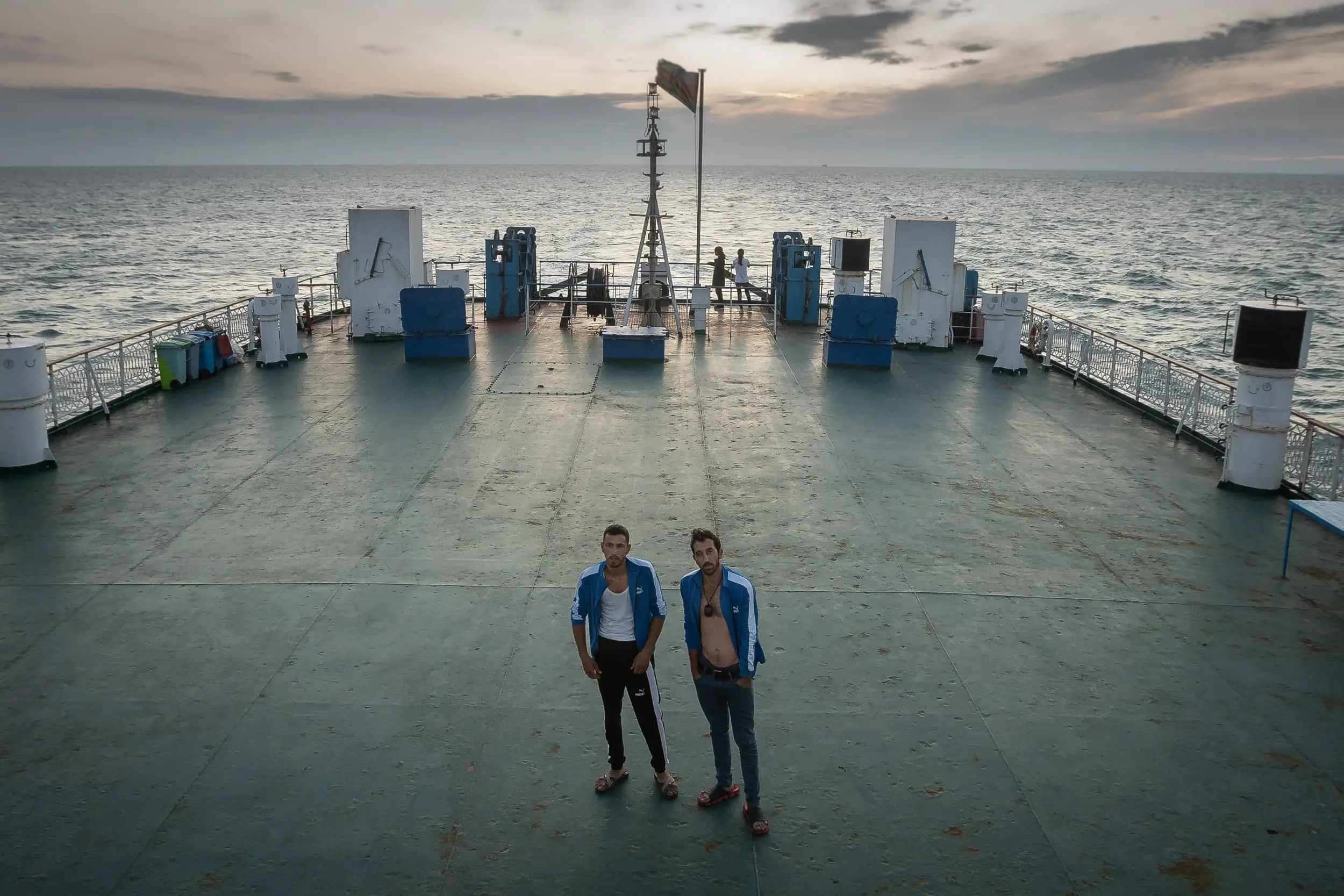 two Azerbaijani guys on ferry