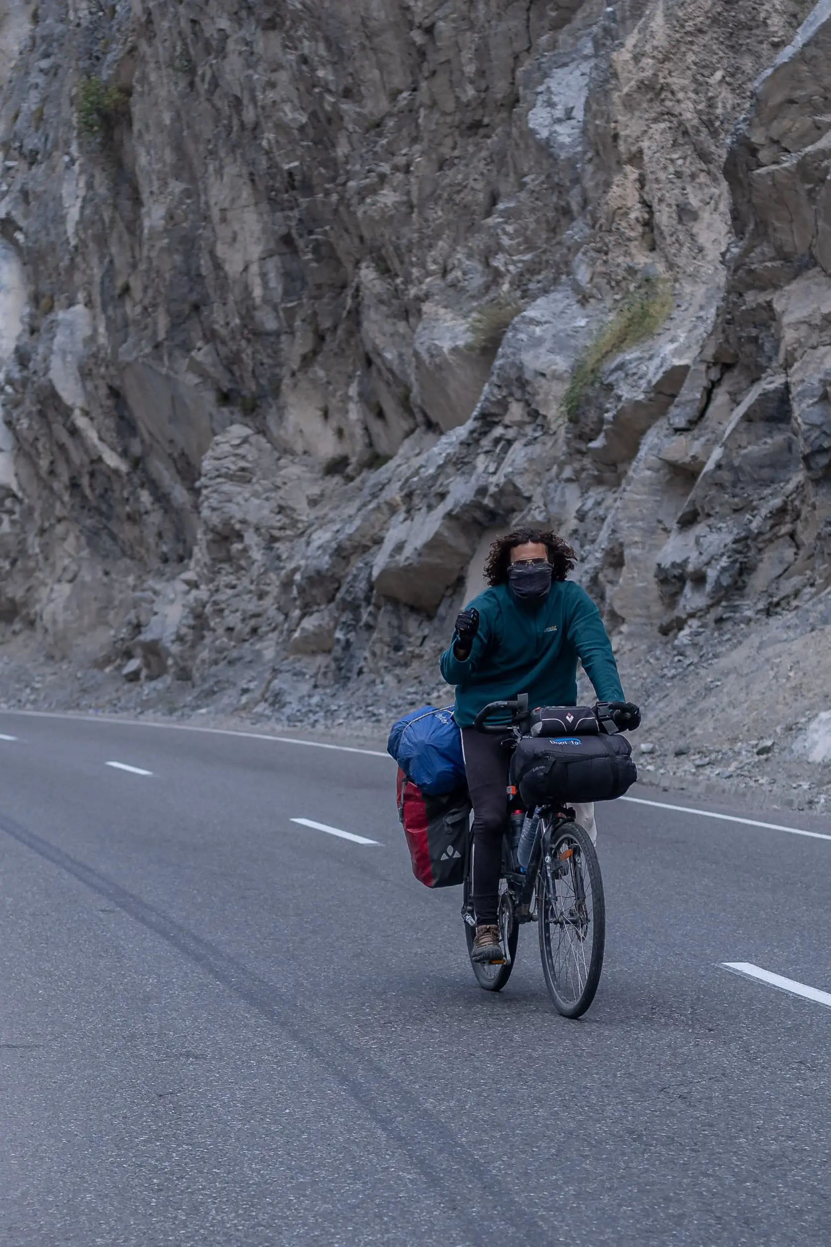 Andres climbing in Tadjikistan