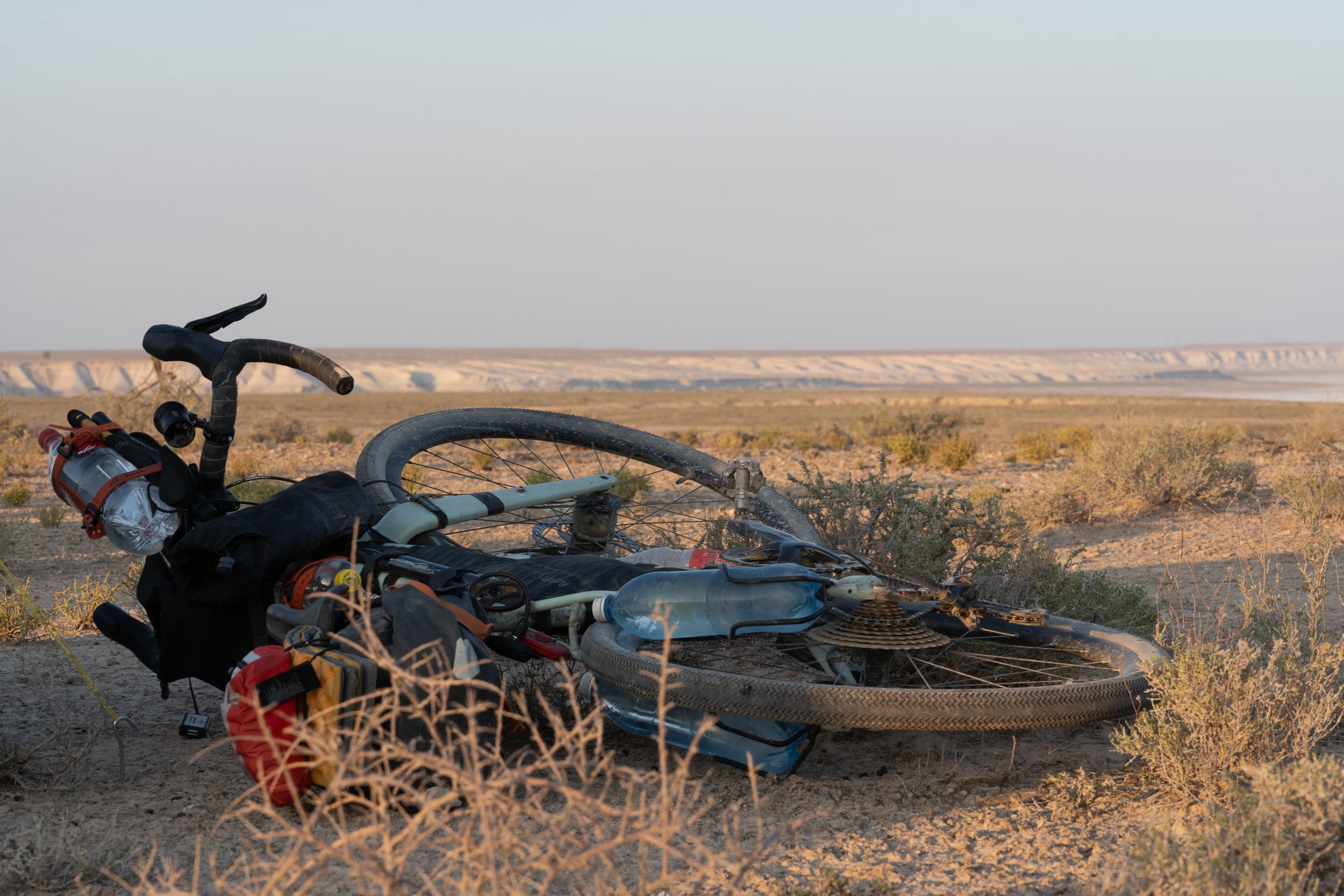 Cycling the Uzbekistan desert