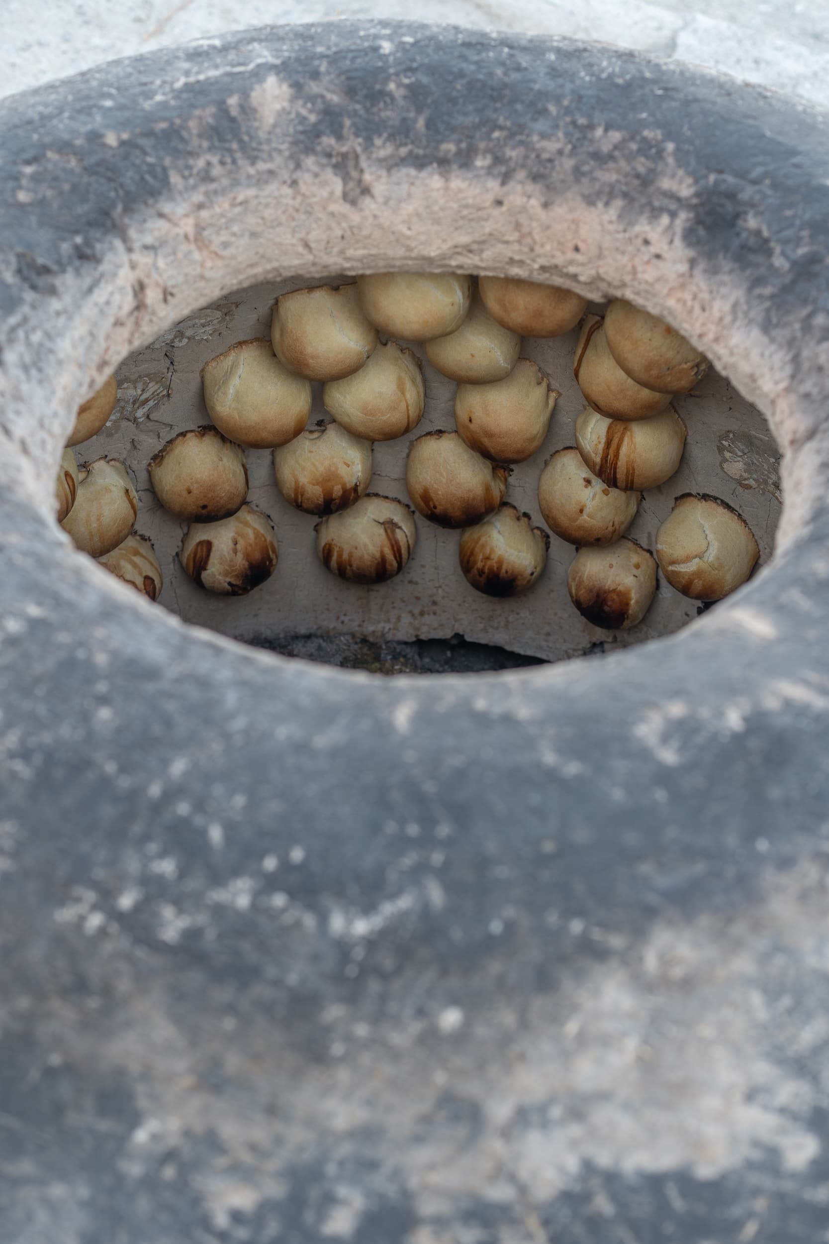 Samsa in clay oven Uzbekistan