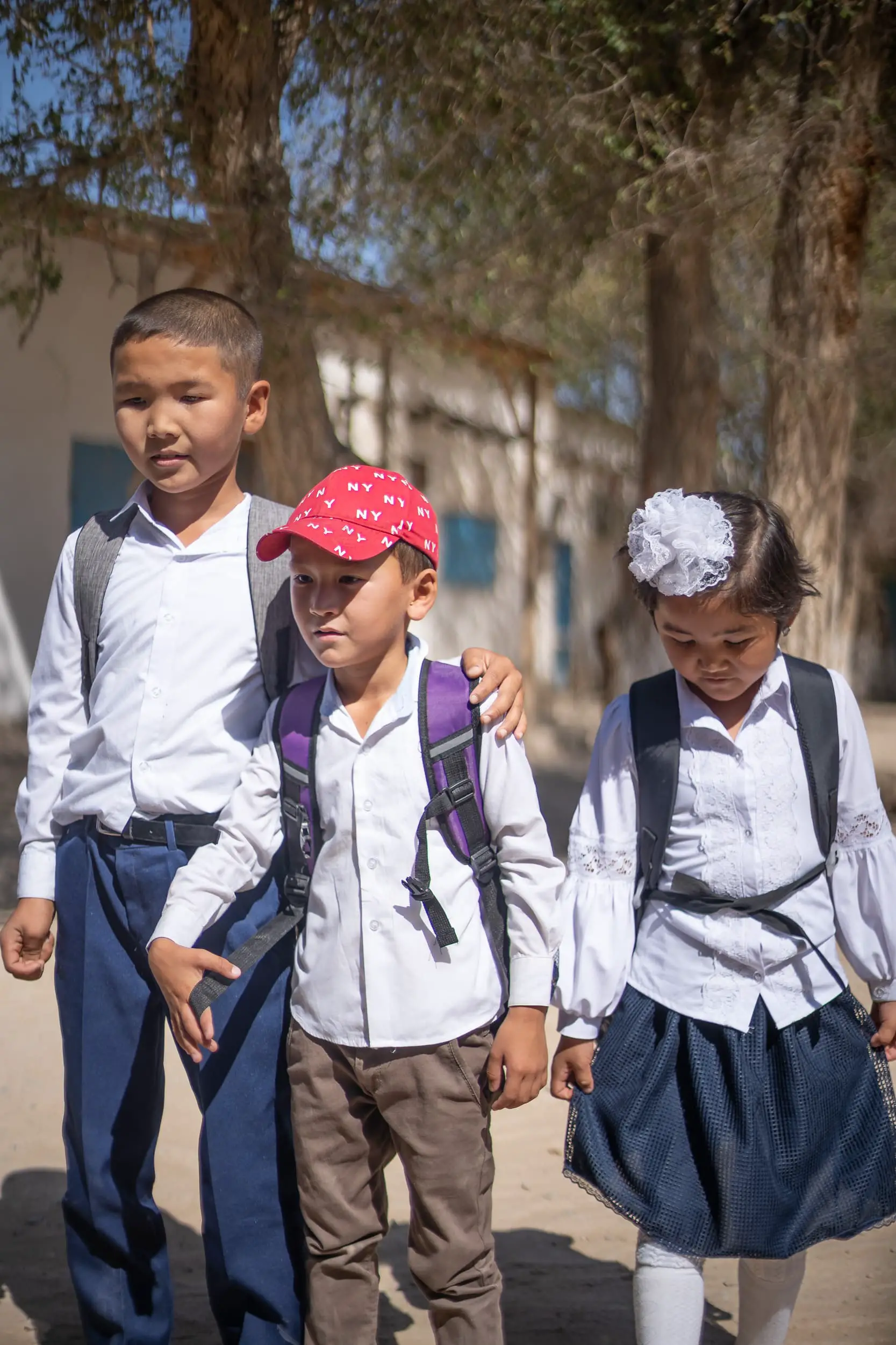 School kids in Uzbekistan