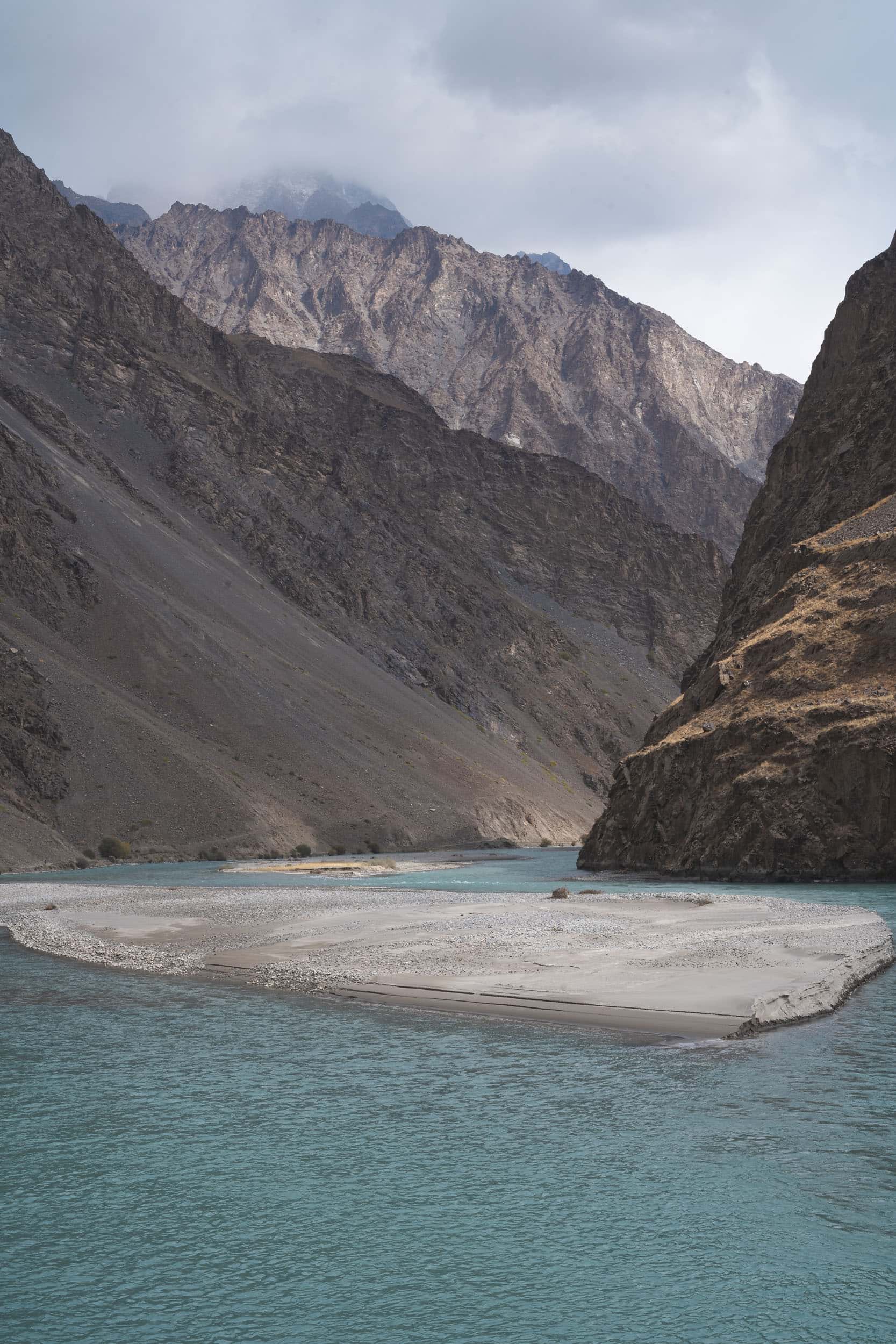 Bartang Valley river Pamir Highway