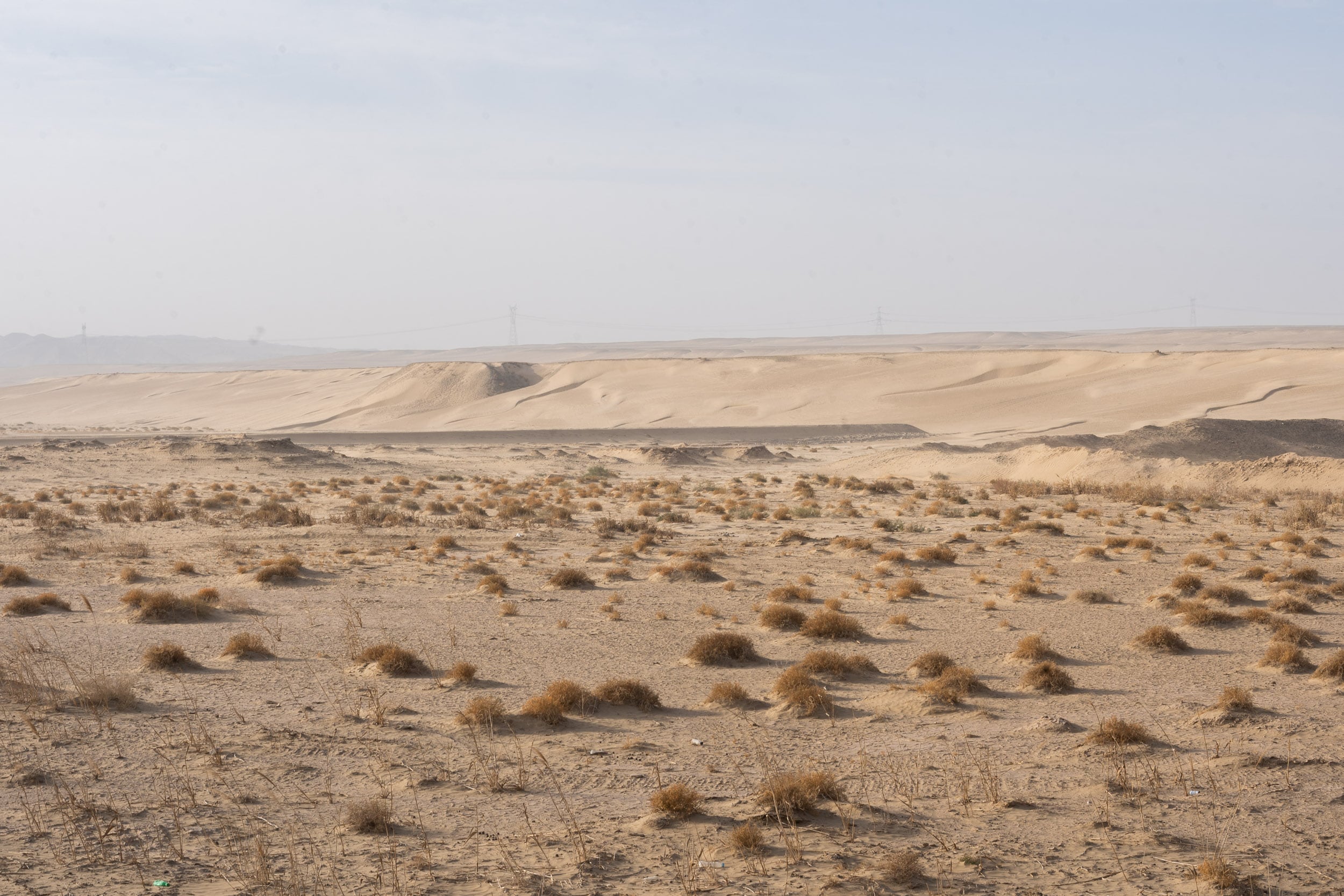 approaching Taklamakan desert China