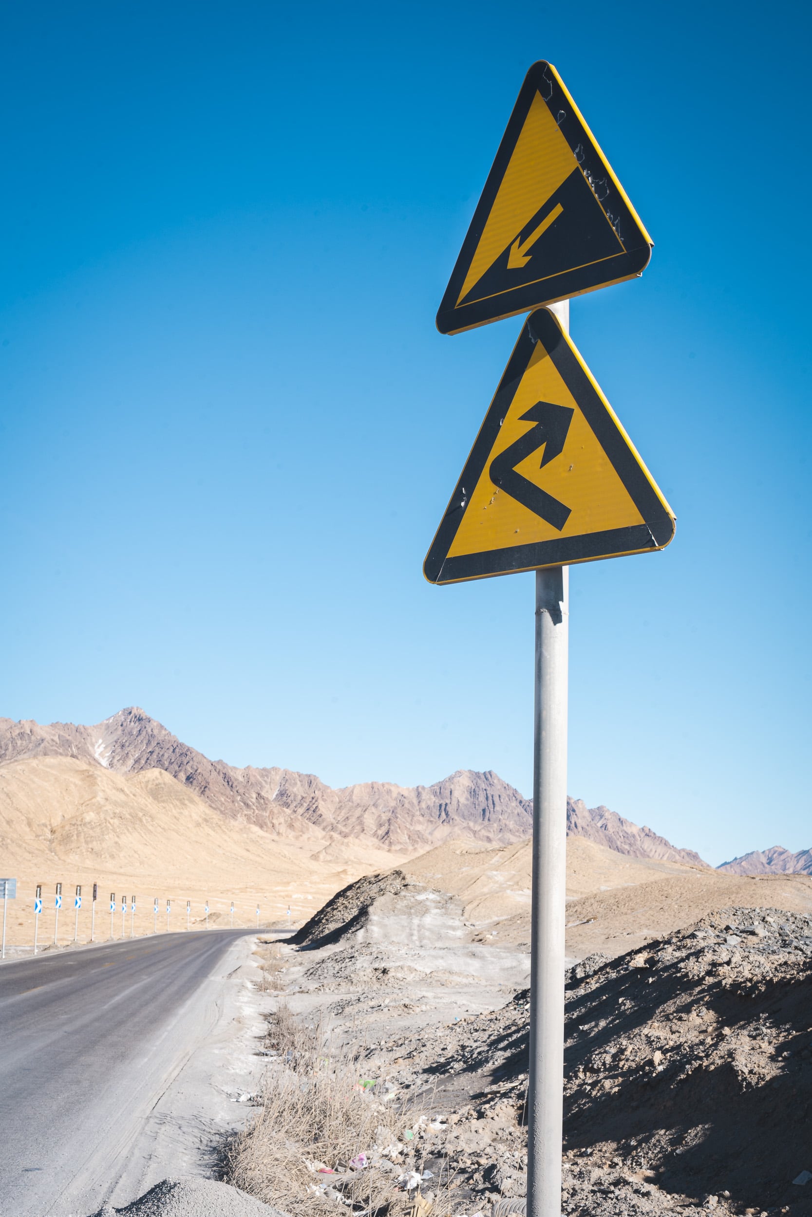 downhill sign China